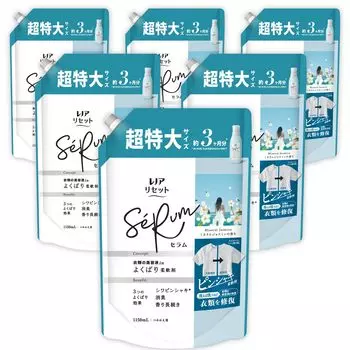 Lenor Reset Serum Softener Mineral Jasmine Refill x 6 пакетиков по 1150 мл [Большая емкость] [Товар в коробке]