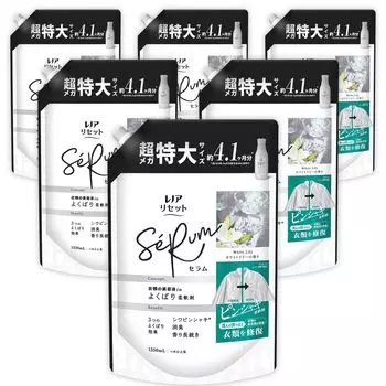 Lenor Reset Serum Softener White Lily Scent Refill x 6 пакетов 1550 мл [Большая емкость] [Коробка с продуктом]