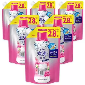 Lenor Super Deodorizing Boiling Level Deodorizing Antibacterial Beads Refreshing Floral Refill x 6 Bags [Case sold] 1,180mL