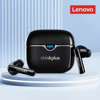 Lenovo Беспроводные наушники LP15 TWS Bluetooth 5.3, гарнитура, светодиодная ёмкость, цифровой дисплей, игровые наушники, 300 мАч