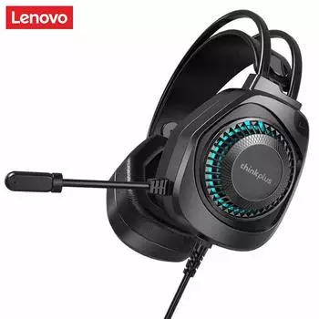 Lenovo G81 Cool Headphones Head-mounted Earphones Проводные игровые наушники для киберспорта с микрофоном USB и 3,5-мм шумоподавлением Гарнитура для ПК и ноутбука
