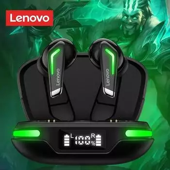 Lenovo GM3 Bluetooth-наушники TWS Игровая гарнитура с цифровым дисплеем Беспроводные наушники с низкой задержкой