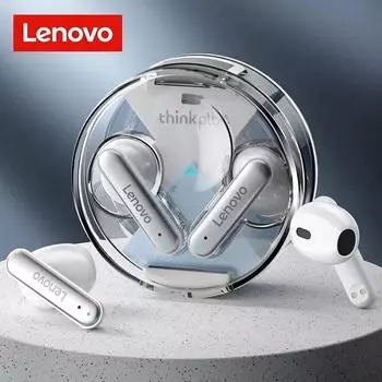 Lenovo LP10 Беспроводные наушники Bluetooth с шумоподавлением, басами и сенсорным управлением, гарнитура с длительным режимом ожидания