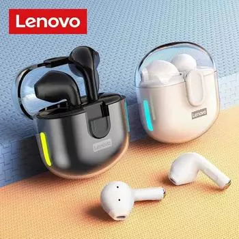 Lenovo LP12 Беспроводные наушники Bluetooth 5.1 IPX5 Водонепроницаемая HIFI музыкальная гарнитура Игровые наушники с интеллектуальным дисплеем батареи