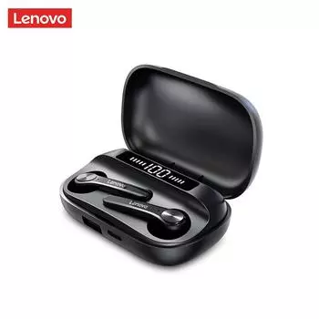 Lenovo QT81 TWS Bluetooth 5.0 Наушники со светодиодным дисплеем питания 1200 мАч Hi-Fi стерео бас водонепроницаемая спортивная гарнитура с микрофоном