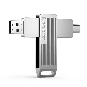 Lenovo SX5 Pro USB3.2 + Type-C U Дисковый флэш-драйвер Высокоскоростная передача Широкая совместимость с ПК Компьютер Автомобильный динамик Мобильный телефон Andoird 128GB