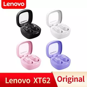 Lenovo XT62 Наушники Bluetooth 5.3 Беспроводные наушники с низкой задержкой HiFi Спортивная гарнитура с микрофоном HD Call