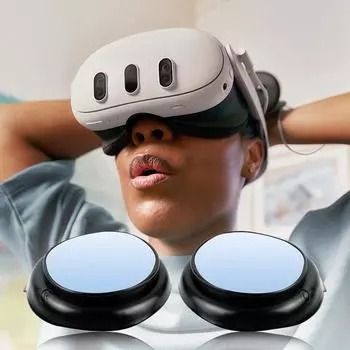 Lens Protective Cover Frame Anti-blue Lens VR Lens Protector Anti-Scratch R&L Glasses Lens Insert for Meta Quest 3 Accessories