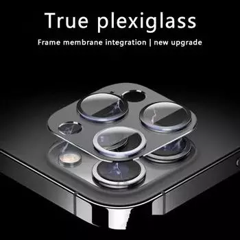 Закаленная пленка для линз, прозрачная, взрывозащищенная, сильная адгезия, защита от царапин, ударопрочная, полностью тонкий, ультра-сотовый телефон for iPhone 14 Pro чёрный