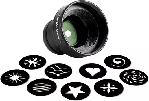 Lensbaby Replacement Lens Double Glass II Optic Focal Length 50mm for Lensbaby Optic Swap System Aperture Disc Included F2.5 []