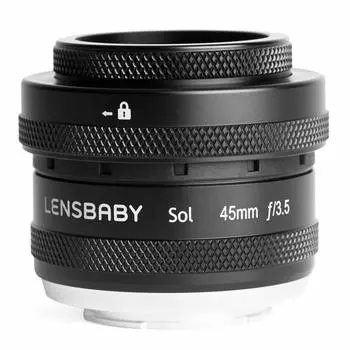 Lensbaby Tilt Lens SOL 45 45 мм для Sony E с ручной фокусировкой, совместимый с полным размером 471913 F3.5