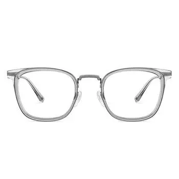 LENSKART BLU | Компьютерные очки Bluecut и Antiglare | Игровые очки | Серые, квадратной формы, с полной оправой | Для мужчин и женщин | Средние | LB E13529