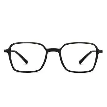 LENSKART BLU | Компьютерные очки Zero Power Blue Cut | Антибликовое покрытие, легкие | Круглая черная оправа | 100% защита от ультрафиолета | Унисекс | Средние | LB E14789