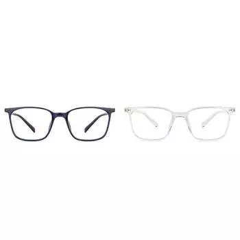 LENSKART BLU | Компьютерные очки Zero Power Blue Cut | Антибликовые, легкие | Защита от ультрафиолета | Унисекс | Средний | LB E13526 (Упаковка из 2 шт.)