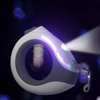 Лента 3 м, автоматический гибкий поводок, ошейник для собак, светодиодный выдвижной поводок для собак для маленьких кошек, собак и средних собак, полные товары для домашних животных 3M белый