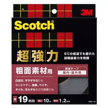 Лента 3M Scotch Super Strong для материалов с шероховатой поверхностью 19 мм x 10 м двухсторонняя PRO-19