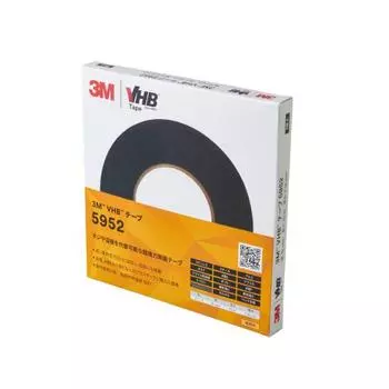 Лента 3M VHB Tape Rough 5952, черная, ширина 12 мм, длина 10 м, толщина 1,14 мм, в индивидуальной упаковке