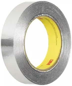 Лента алюминиевая фольгированная 3M 425 ширина 25 мм x 55M (толстый тип) серебряный