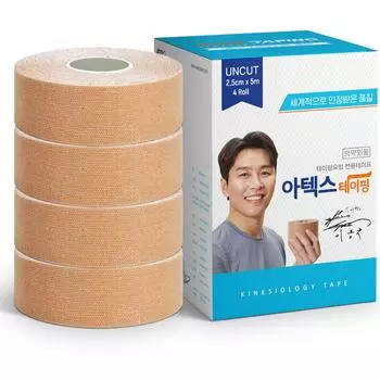 Лента ARTEX неразрезанная, 4 рулона (1 комплект) - Одобрено корейской звездой футбола Ли Дон Гуком