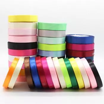 Лента атласная полиэстеровая шириной 1 см для одежды, шнурков, свадебных конфетных коробок и украшений 22 meters глубокий/фиолетовый