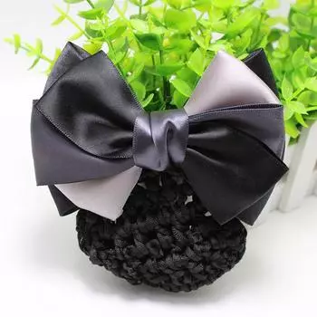 Лента атласный бант крючком сетка пучок сетка снуд пучок производитель профессия головные уборы аксессуары для волос синий