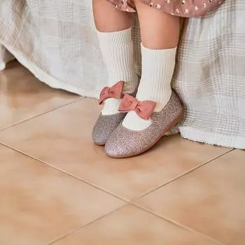 Лента-бабочка на плоской подошве для девочек Baby Jam, розовая-Y74 130