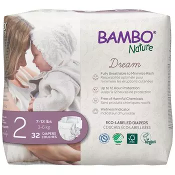 Лента BAMBO Nature Dream тип XS 32 шт. (3кг - 6кг) (бн16924) белый