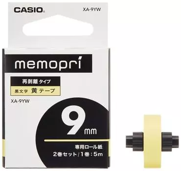 Лента Casio Memopri желтая XA-9YW жёлтый