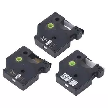 Лента для этикеток 12 мм, 23 фута, водонепроницаемая, маслостойкая, даже чернила, долговечная лента для этикетировщика LM21 12mm White On Black