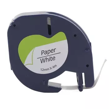 Лента для этикеток, лента из смолы, стойкая к истиранию, черная на белом для этикетировочной машины DYMO LT