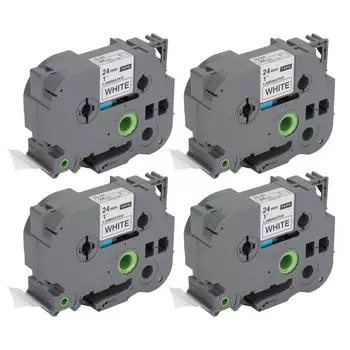 Лента для этикеток шириной 24 мм, длиной 8 м, черная на белом, равномерное нанесение чернил, сменный этикетировщик Smart Sensing