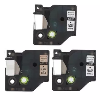 Лента для этикеток шириной 6 мм, длиной 23 фута, водонепроницаемая, устойчивая к маслам, долговечная этикетировочная лента с ровными чернилами 6mm Black On Transparent