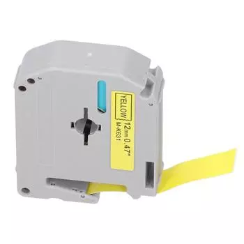 Лента для этикеток сменная черная на желтом фоне аксессуары для печатной машины 12 мм