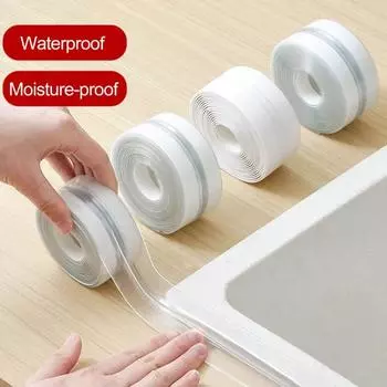 Лента для герметика, самоклеящаяся водостойкая герметика, лента для герметика, пилинг и приклеивание, защита для пола, душа, стены, плитки, края для ванной комнаты, кухни A