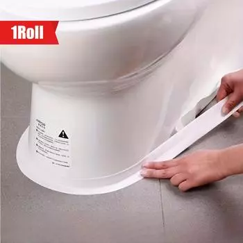 Лента для герметизации ПВХ для ванной, туалета, кухни, самоклеящаяся водонепроницаемая наклейка на стену, лента, защищающая от плесени, 1 рулон 1roll белый