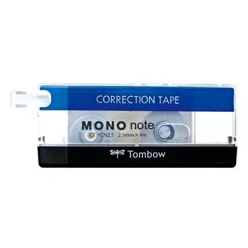 Лента для коррекции карандаша Tombow MONO Mono Note Fine одноразового использования 4 м 1 шт 2,5 мм (Дополнительная ширина 2,5 мм) CT-YCN2.5