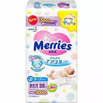 Лента для новорожденных Smooth Air Through 38 штук [Тип ленты] Mary s (Рождение ~ 3 кг)