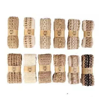 Лента для подарков, популярная джутовая мешковина, праздничные украшения, 2 м/рулон, вечерние поделки, лента из конопли, натуральные праздничные принадлежности, горячая распродажа, свадебные украшения «сделай сам» E