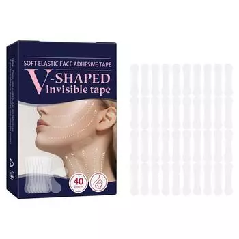 Лента для подтяжки лица Полоски для подтяжки лица Подтяжка кожи Ультратонкие невидимые ленты для лица V Наклейки Макияж