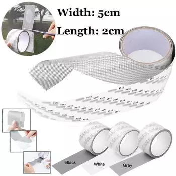 Лента для ремонта москитной сетки на окнах, самоклеящаяся заплатка для ремонта оконного экрана, прочная антимоскитная сетка для ремонта сломанных отверстий Black