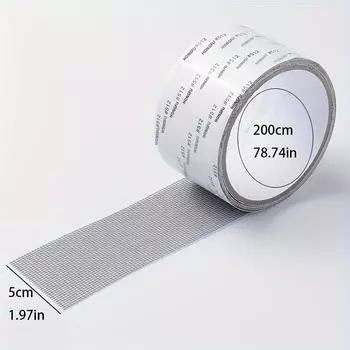 Лента для ремонта москитной сетки на окнах, прочная самоклеящаяся заплатка для ремонта оконного экрана, бытовая сетка для защиты от насекомых в помещении, ремонт отверстий 1PC чёрный