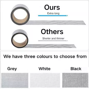 Лента для ремонта оконных сеток Лента для ремонта дверей Самоклеящаяся сетчатая лента Сетка от насекомых Ремонт сломанных отверстий