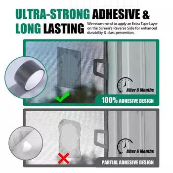 Лента для ремонта оконных стекол, прочная клейкая лента, очень длинная, широкого применения, лента из стекловолокна, набор заплат для ремонта сетки белый