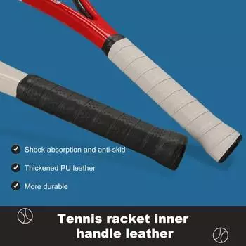 Лента для рукоятки теннисной ракетки Искусственная кожа Самоклеящаяся Отличная липкость Противоскользящая Защитная втулка для ракетки Узор в горошек Повышенное трение Ударопрочность A чёрный