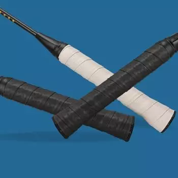 Лента для рукоятки теннисной ракетки Искусственная кожа Самоклеящаяся Отличная липкость Противоскользящая Защитная втулка для ракетки Узор в горошек Повышенное трение Ударопрочность A белый