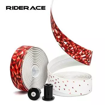 Лента для руля велосипеда Треугольная градиентная полиуретановая EVA удобная мягкая нескользящая амортизирующая ремни для руля шоссейного велосипеда чёрный