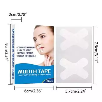Лента для сна, 120 шт., лента для рта, для улучшения дыхания через нос, улучшение ночного сна, меньше дыхания через рот и храпа onesize