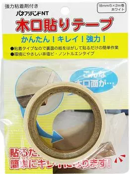 Лента для торцов деревянных конструкций Panefuri Industries с прочным белым клеем шириной 18 мм x 2 м, рулон,