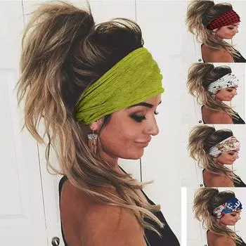 Лента для волос из полиэфирного волокна, эластичный обруч для волос, милая женская повязка на голову