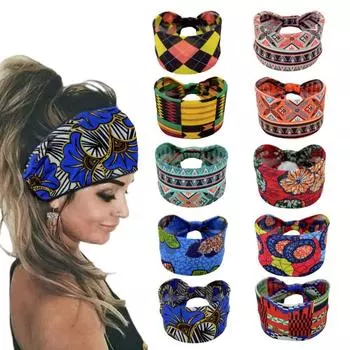 Лента для волос с принтом йоги, эластичная широкая повязка на голову, новая спортивная повязка для волос, женский головной убор для девочек